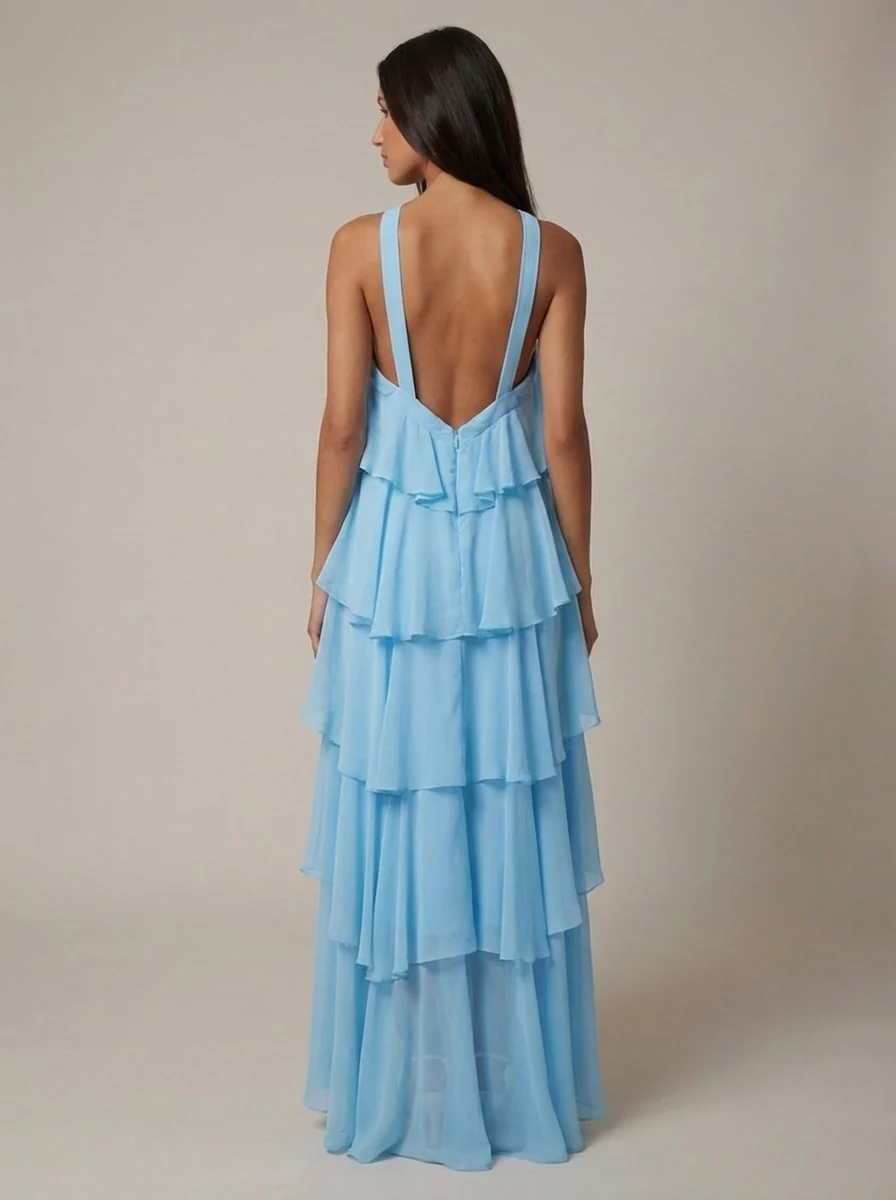 Flower Ruffle Maxi Dress - Image 6